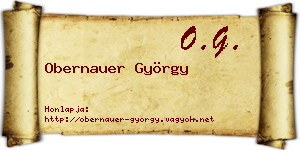 Obernauer György névjegykártya