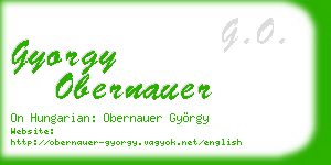gyorgy obernauer business card
