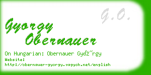 gyorgy obernauer business card